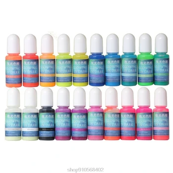 

20 Colors Glowing in Dark Epoxy Resin Pigment Kit Luminous Colorant Liquid Resin Dye Jewelry Making O24 20 Dropshipping