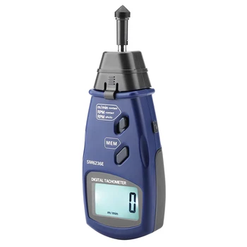 

SM6236E Digital LCD Tach Rotation Meter Tester Laser/Contact Tachometer 5 Digits 18 Mm Measuring Tools