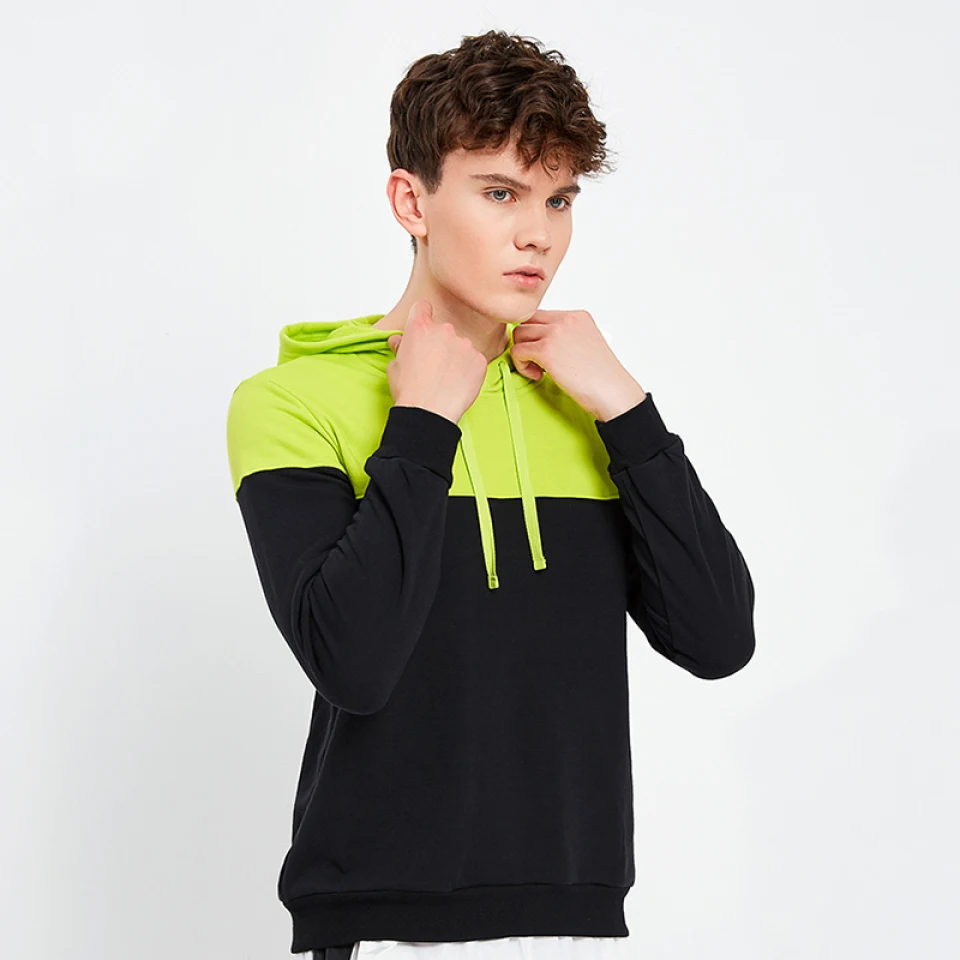 

Fashion Autumn Hoodies Men Sweatshirt Male Stitching Hooded Hip Hop Long Sleeve Sweatshirt Men Silm Hoodies Outwear