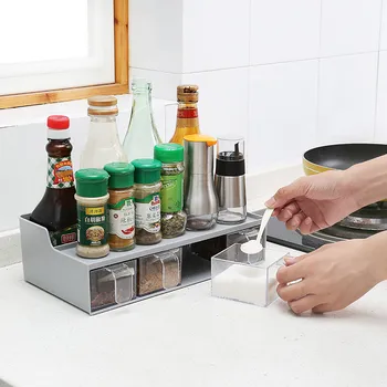 

Kitchen Shelf Storage Seasoning Box Pendant Kitchenware Plastic Racks Seasoning Box Storage Shelf Seasoning Storage Box Tool