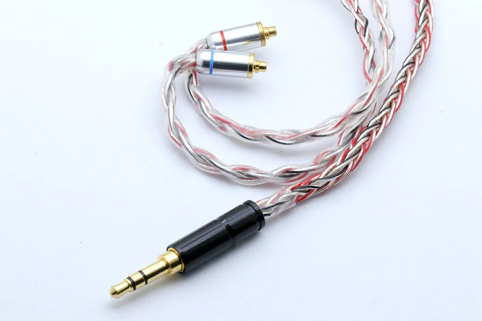 1,0 мм x 8 Core HIFI посеребренный обновленный кабель 3,5/2,5 Разъем MMCX/2Pin разъем для улучшения глубины саундстажа и присутствия