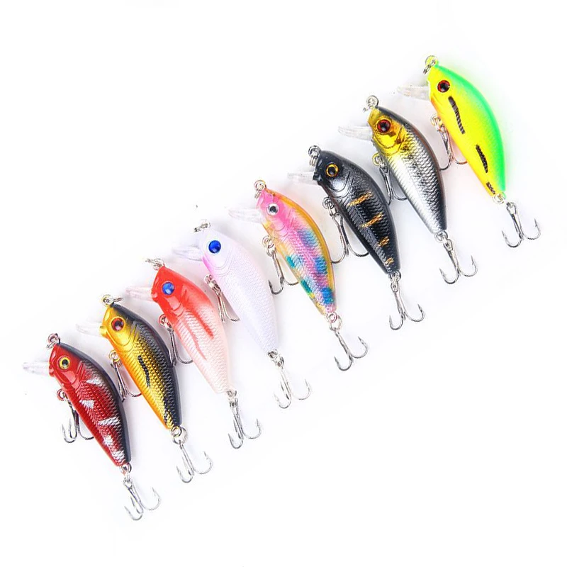 

Искусственные жесткие приманки в виде гольяна, 1 шт., 5 см, 4,2 г, кренкбейт, воблер рыболовные снасти Джеркбейт, Тали с тройным крюком