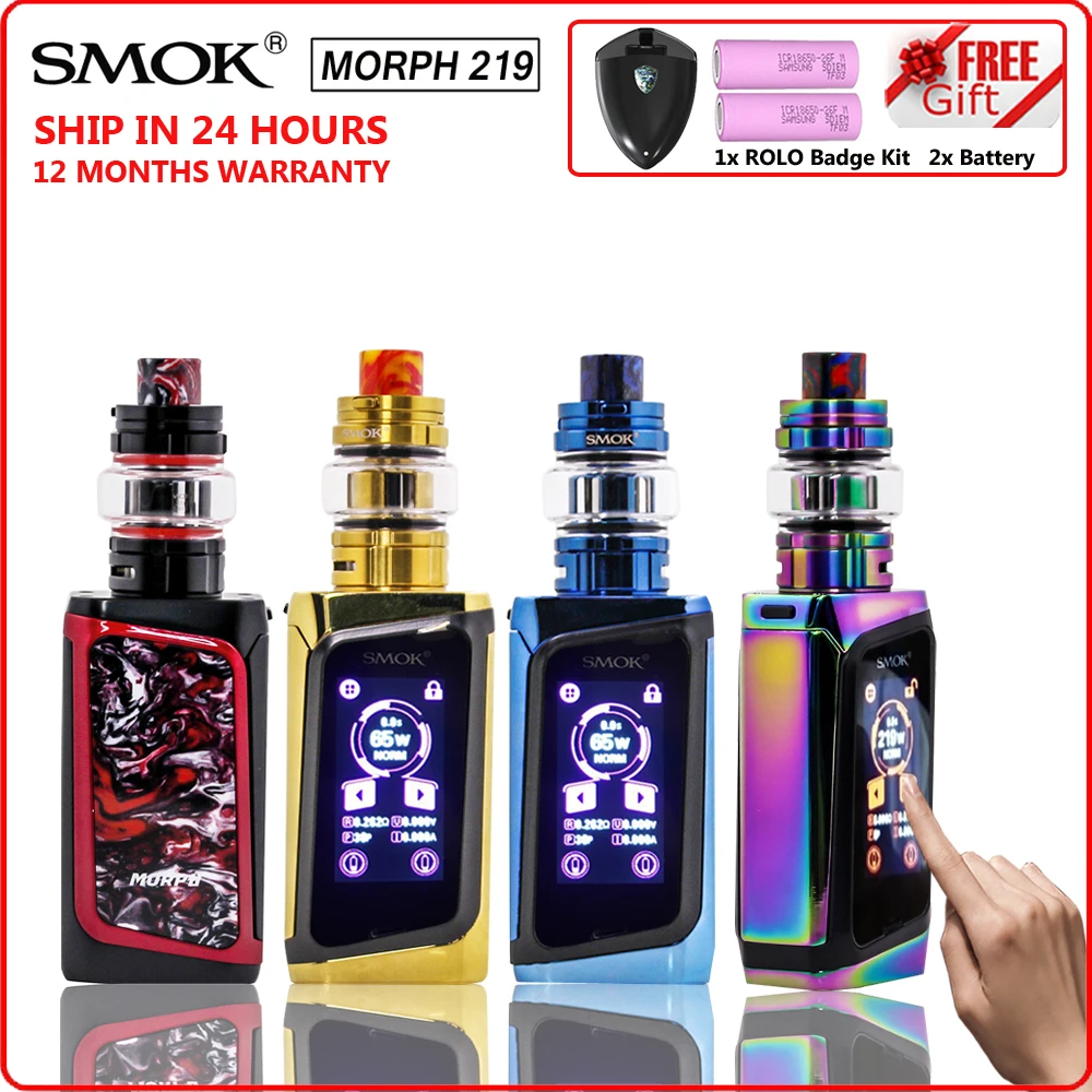 

NEW! Original SMOK Morph 219 KIT Electronic Cigarette 219W Touch Screen Box Mod Vape with TF Vaporizer 6ML Atomizer VS XPRIV