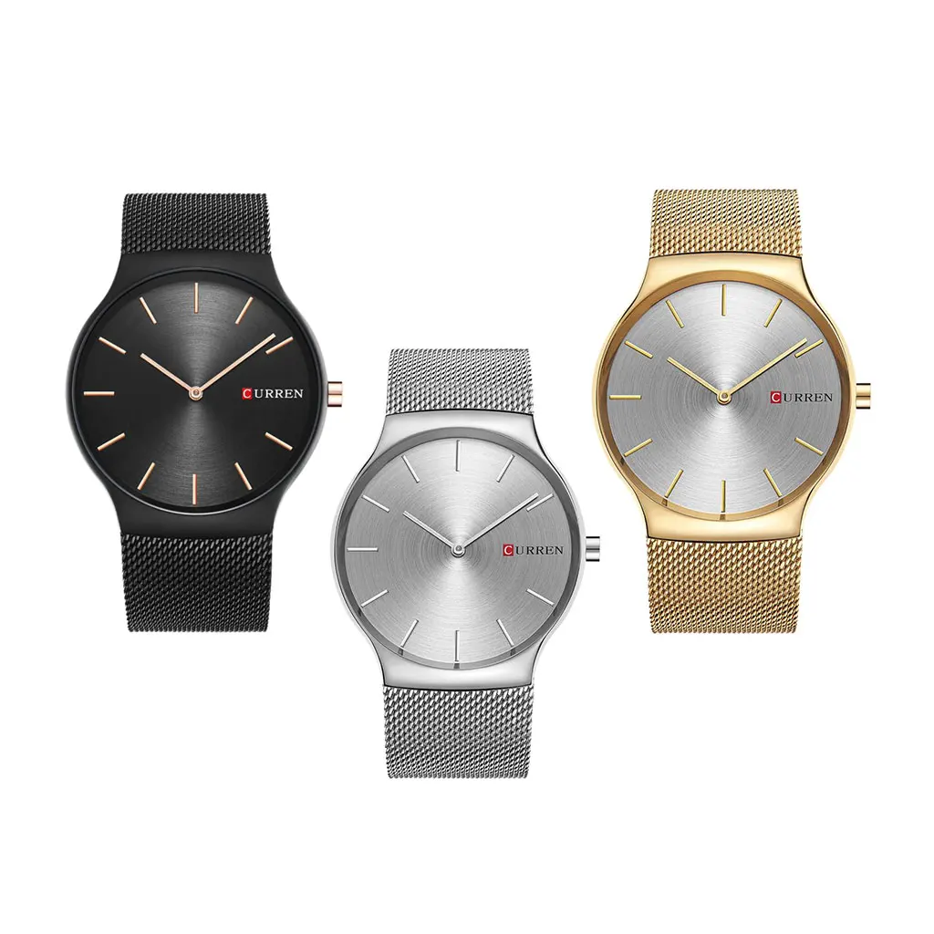 

Mens Watch Luxury Waterproof Simple Wrist Watches Stainless Steel Strap Casual Watch Analogue Quartz Watch, 40mm Dial