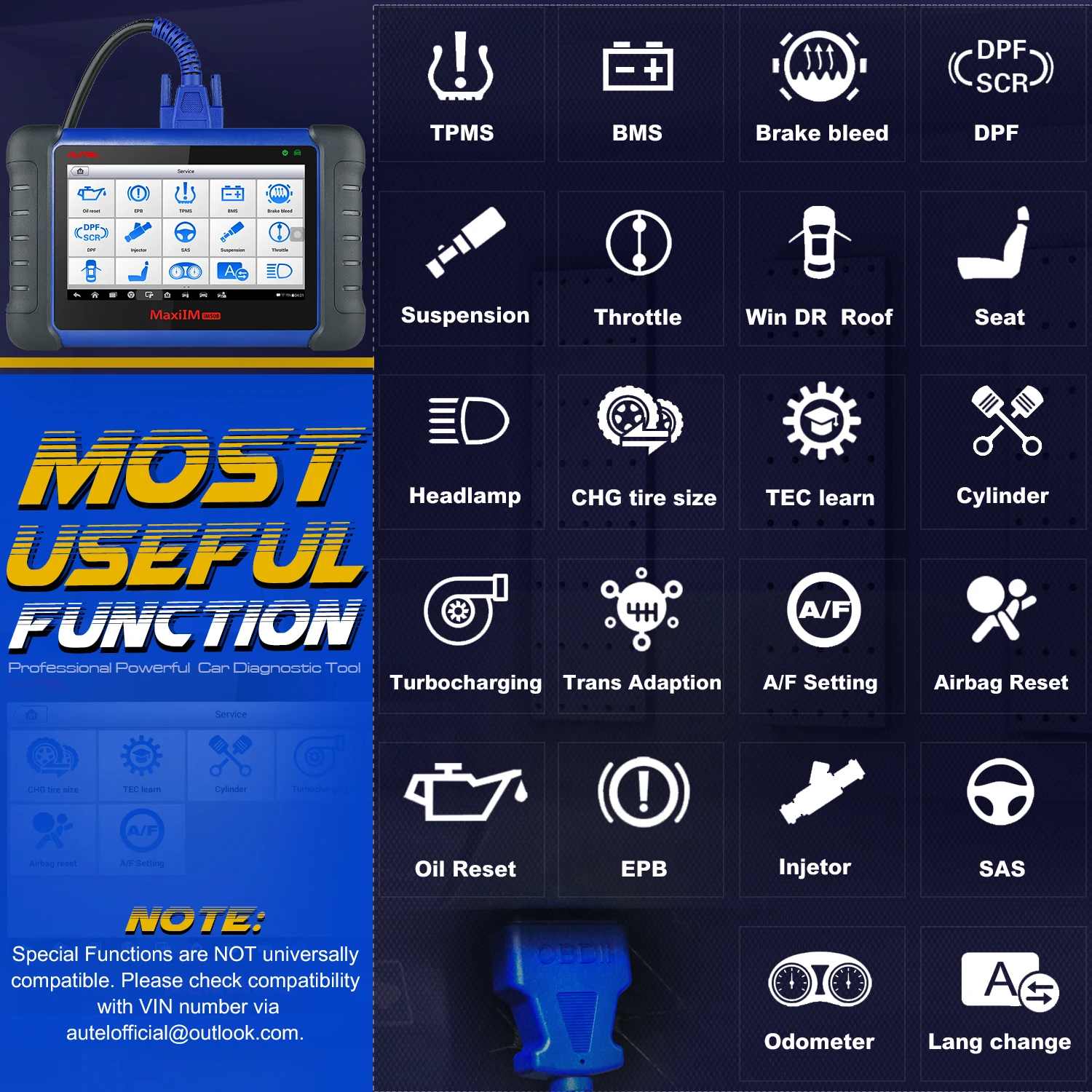 - Autel MaxiIM IM508 XP400PRO OBD2 All System Daignostic Scanners IMMO Keys Programming PK IM608