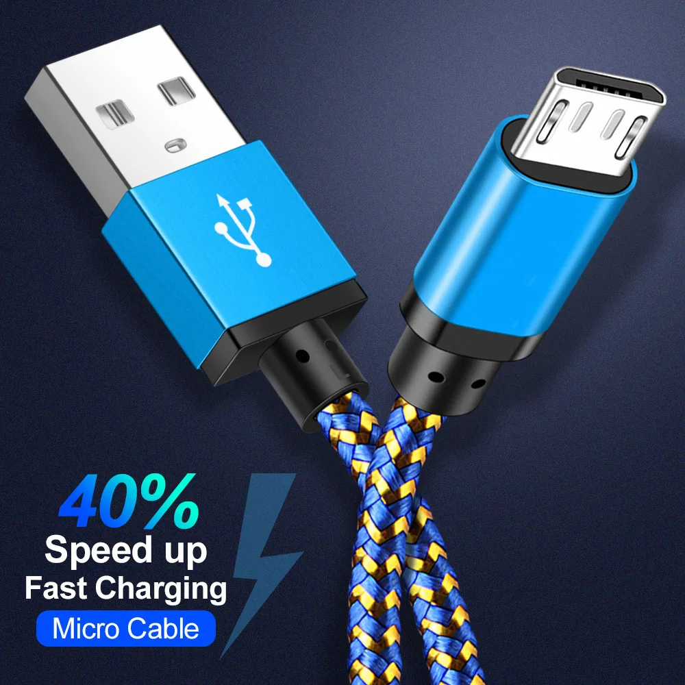 Кабель Micro USB для зарядки телефона и передачи данных USB кабель для samsung S7 Edge Redmi Note 5 Android Microusb шнур Быстрая зарядка 3 м 2 м 1 м кабель