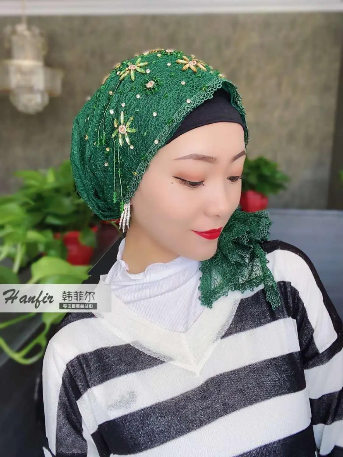 Модные шали для девочек Кружевные Стразы hijabs|chiffon muslim hijab|clothing womanclothing |