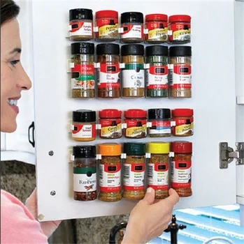 

Doorhook Kitchen Cabinet Door Hooks Spice Wall Rack Storage @LS