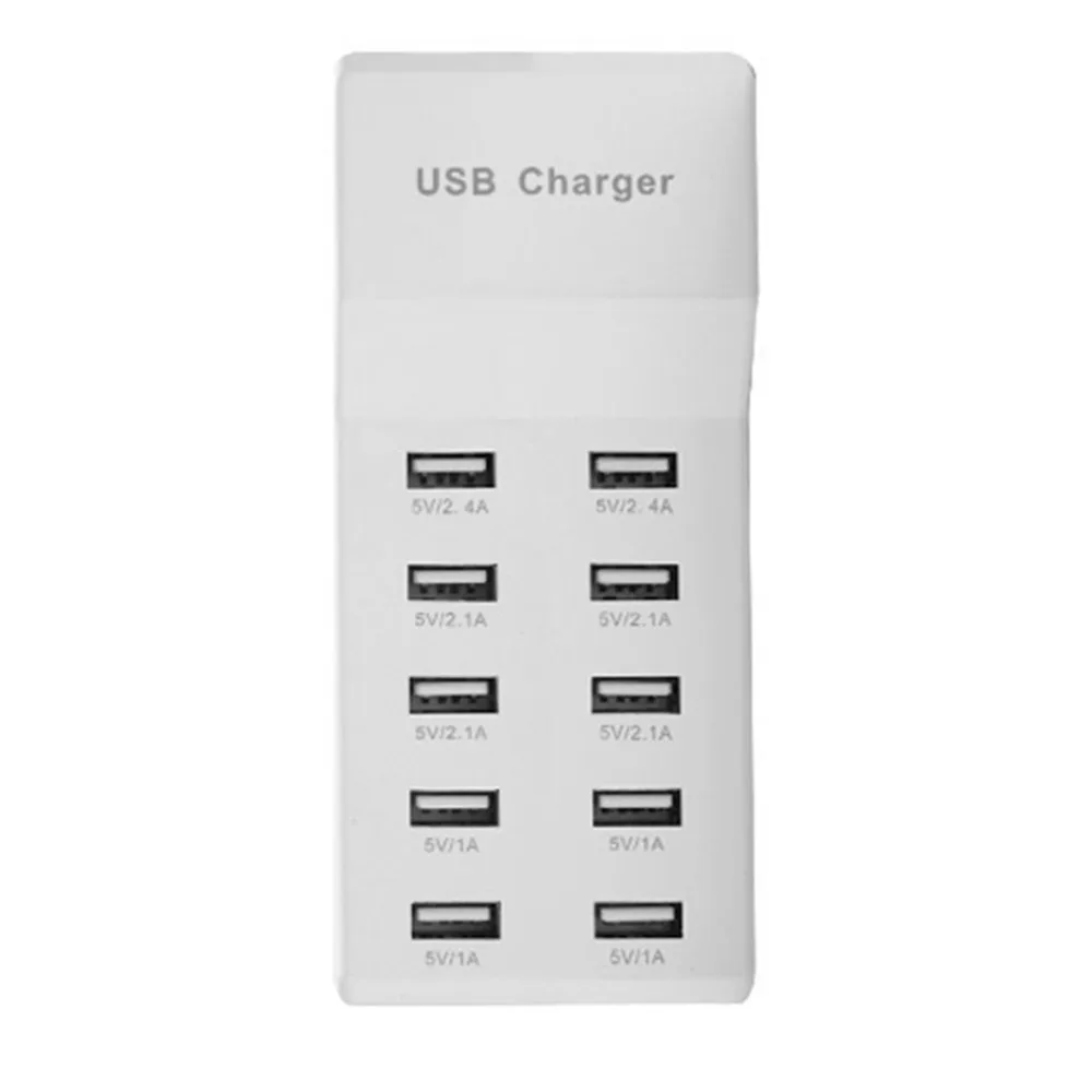 Универсальное 4/10 Портовое USB Проводное зарядное устройство 2x2. 4A 4x2A 4x1A портативное зарядное устройство для смартфонов с европейской вилкой