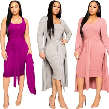 

two piece skirt set women 2 piece set long sleeve bandage 2 piece skirt set women summer clothes home sexy