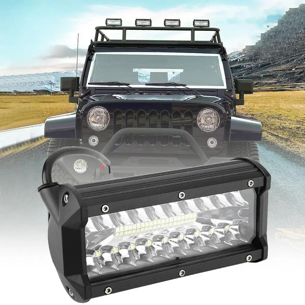 

1/2Pcs 120W Off-road Truck Boat Car Spot Flood LED Driving Work Light Atmosphere Lights Bar Lamp Lights Car Interior Accessories