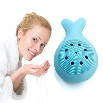 

Silicone Face Cleansing Brush Facial Cleanser Pore Cleaner Exfoliator Face Scrub Washing Brush Skin Care Tool Small whale Shape