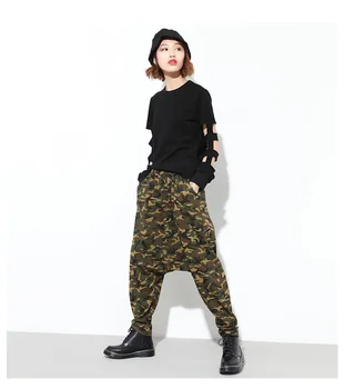 

2020 Sale Rushed Vadim Sweatpants Trousers Women Free Shipping Large Size Personality Big Pants Harem Printing Camouflage Cross