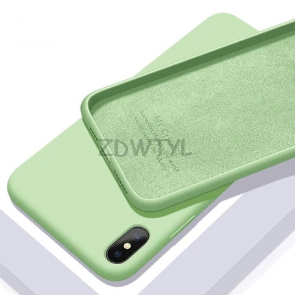 

For Apple iphone XS Max XR X Case Soft Liquid Silicone Slim Skin Protective back cover Case for iphone 6 6S 7 8 Plus phone shell