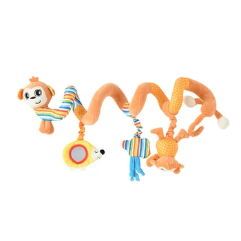 

Baby Animal Shape Bedside Rattle Gift Hanging Plush Toy Infant Colorful Newborn Mobile Spiral Crib Decoratioin Soft