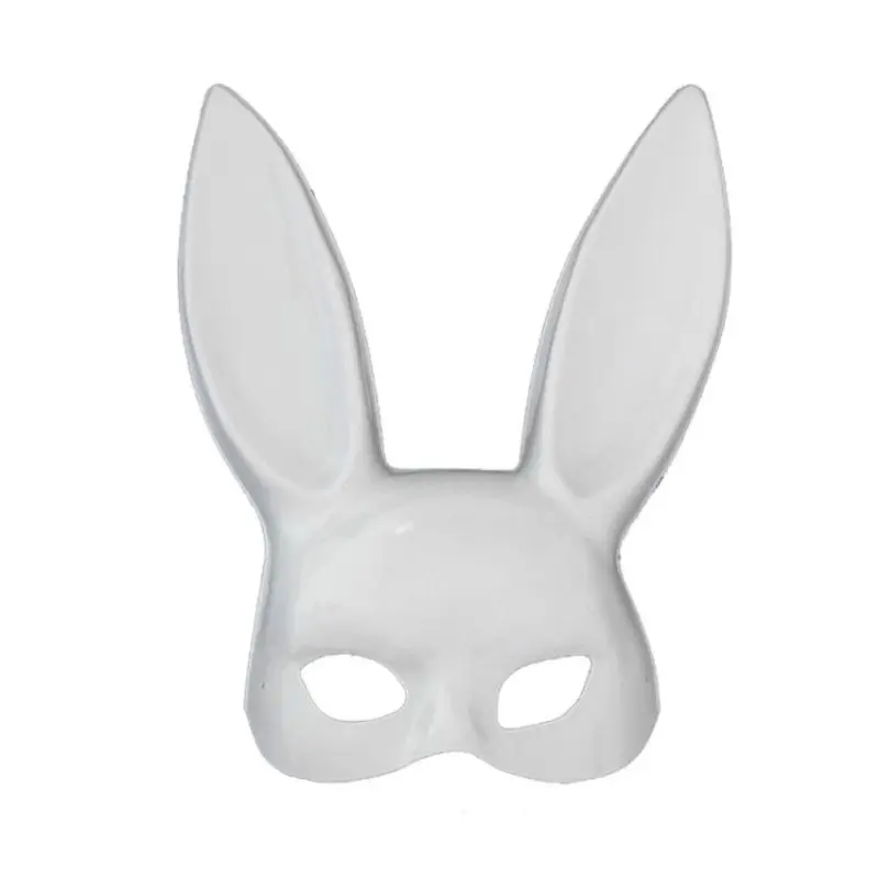 Halloween Black Women Girl Sexy Rabbit Ears Mask Cute Bunny Long Ears Bondage Mask Halloween Masquerade Party Cosplay Costu