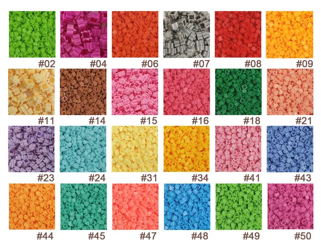 24colors 250PCs/bag 6000pcs 8*8mm Pixel Art Puzzle Blocks DIY 3D Small Brick For Children Educational Toy Kids Gifts 2