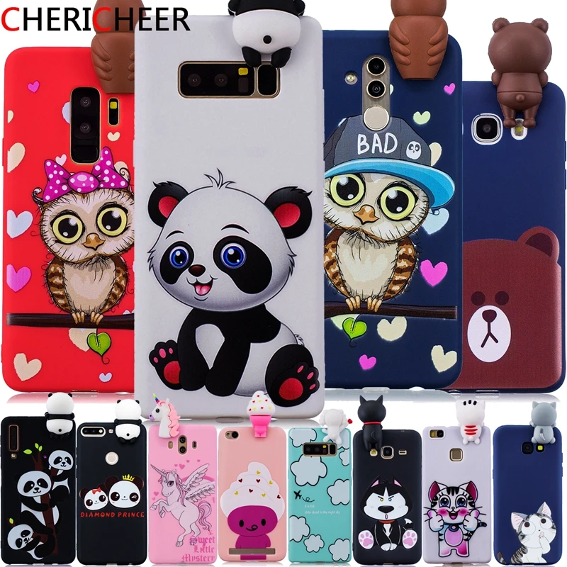 Для Samsung Note 8 чехол 3D игрушки панда кошка мультфильм для силиконовый Galaxy Note8 |