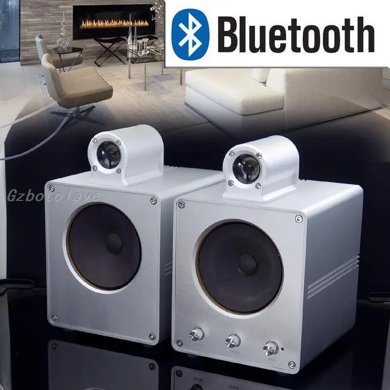 Bluetooth 4 2 дюймовый алюминиевый полочный динамик собран в Усилитель Компьютер