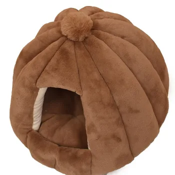 

Dog Cat Beds Small Medium Pet Cat Bed Dogs Beds Nest House Dogs Sofa Warming Dogs House Winter Kennel Puppy Semi-closed Round