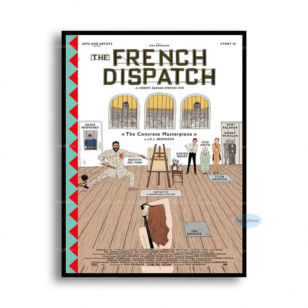 The French Dispatch 2021 Movie Printing Canvas Oil Painting Wall Art Poster HD Prints Picture For Decoration Living Room Bedroom