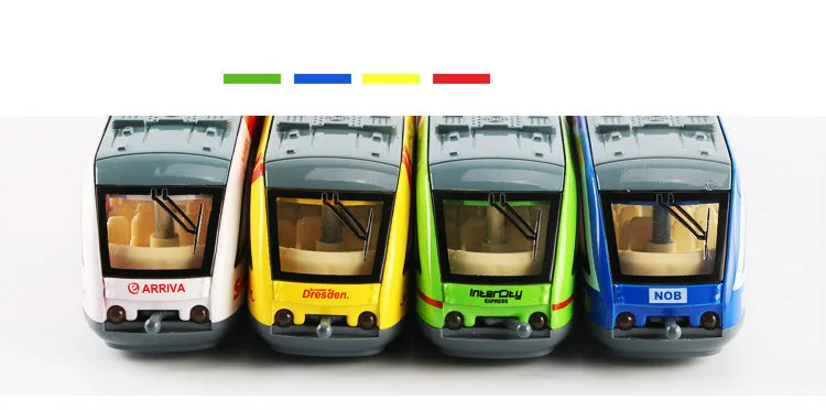 1:64 Magnetic Pull Back Alloy Connected Subway Metro Track Train Alloy Model Toys Sound& Light Car Collection Hotwheeling