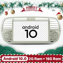 Araba Android 10 oyuncu Fiat 500 için GPS navigasyon DSP USB Aux bluetooth stereo Wifi ağ kafa ünitesi 1din automotivo multimedya