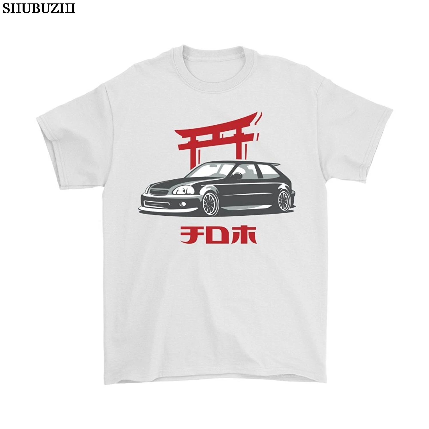 

Newest shubuzhi Men T-Shirt Fashion Japanese Classic Car Civic JDM Tuner T Shirt Color - White O Neck Tee Shirt Short Sleeve