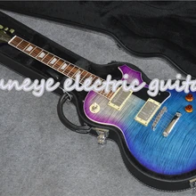 Suneye синий фиолетовый на заказ Электрогитара гитара из красного дерева тело стандартная гитара с гитарой Чехлы