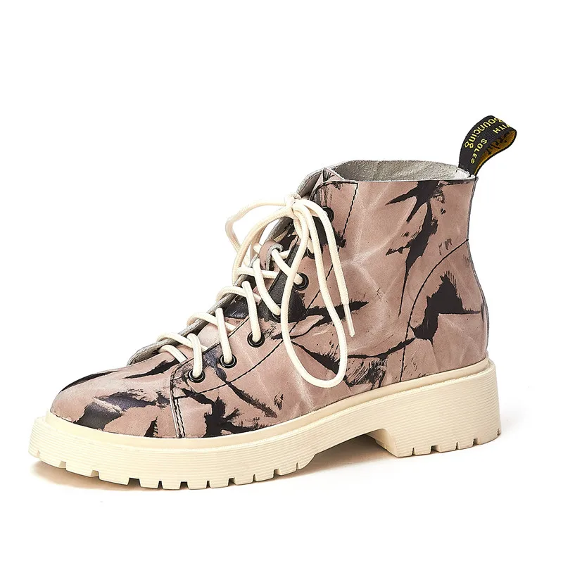 ASUMER new genuine leather boots women round toe ankle boots for women mixed colors autumn winter boots women