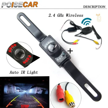 Telecamera di retromarcia per auto senza fili da 2,4 Ghz IP67 Kit di retromarcia per parcheggio con telecamera per retromarcia per auto impermeabile 7 IR