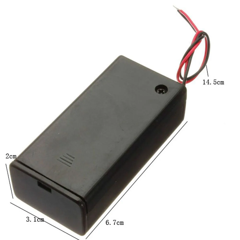 9 Volt Box Pack Power Toggle 1pc 9V Battery Holder ON/OFF Switch Power Bank Case