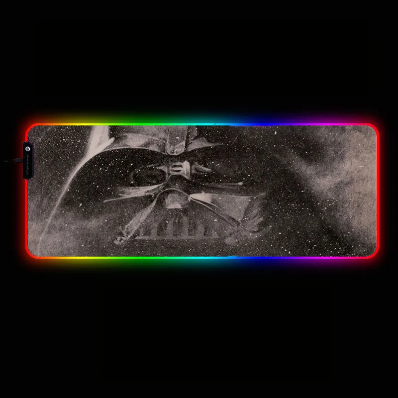 XGZ Звездные войны большой светодиодный светильник RGB водонепроницаемый игровой коврик для мыши USB проводной геймерский коврик для мыши коврик 7 ярких цветов для компьютера ПК