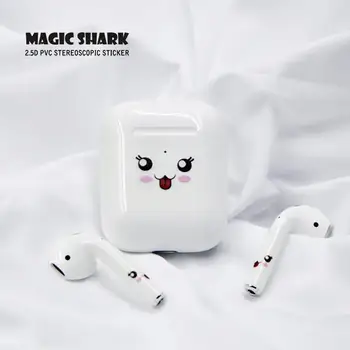 

Magic Shark Clear Cute Crayon Shinchan Simpsons Flower Leaf Ultra Thin Sticker Film for Apple Airpods II 2 Earphone