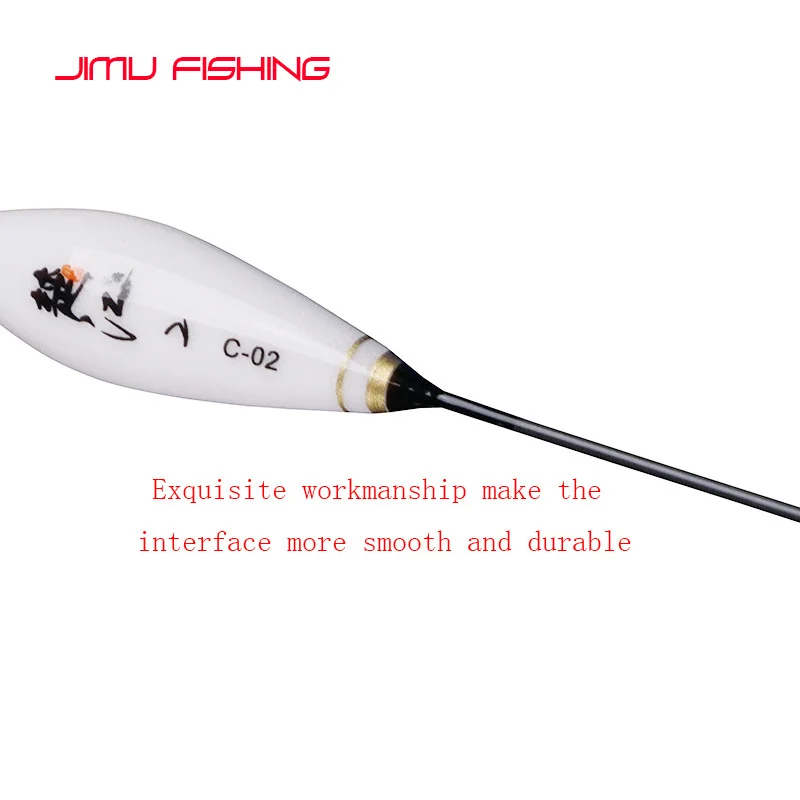 10pcs Lot 2 Couleurs Peacock Feather Float Type Queue Dure Flotteur De P/êche Bobber avec Anneaux for La P/êche Fishing Accessory