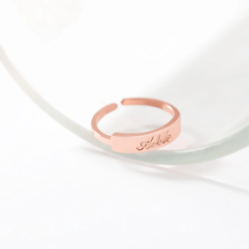 

2019 new custom ring name ring gold adjustable ring charm man ring couple jewelry birthday gift christmas gift