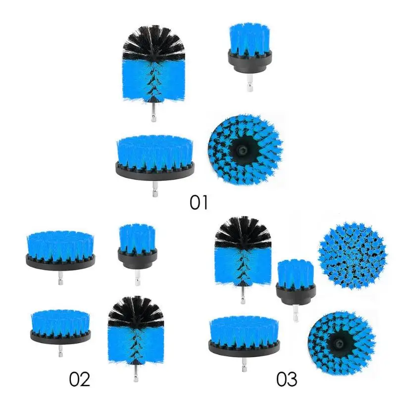 Electric Drill Brush Kit Tile Tub Grout Scrubber Cleaning Drilling Brushes