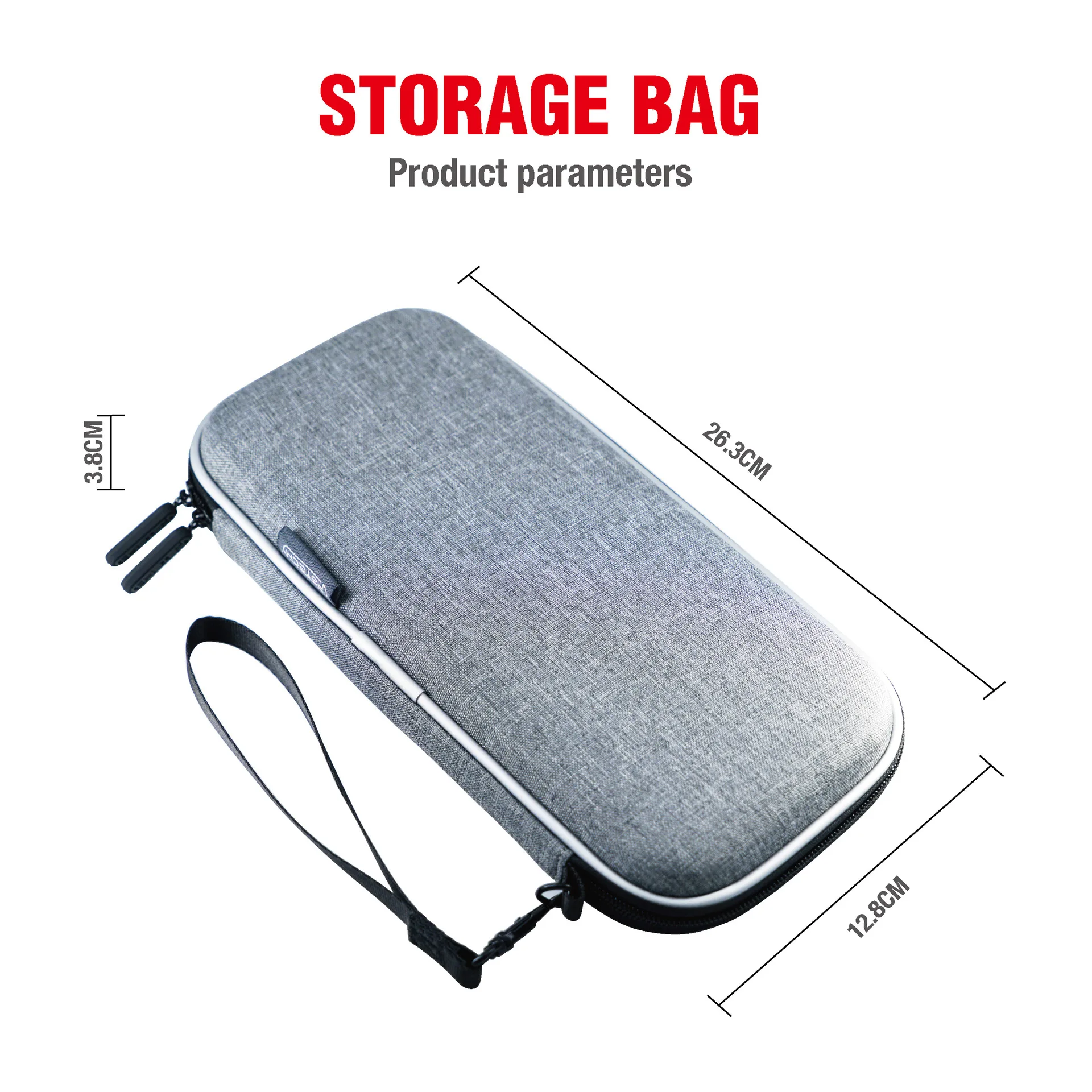 Portable Oxford Cloth EVA Hard Waterproof Pack Carrying Storage Protective Bag with 4 Silicon Caps for Nintend NS Switch Console