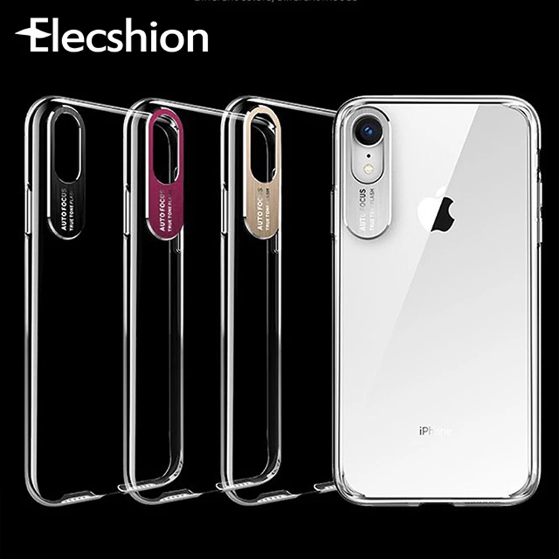 Для iPhone XR чехол для телефона кольцо камеры Прозрачный X Xs Max 6 7 8 Plus Capinha Роскошные