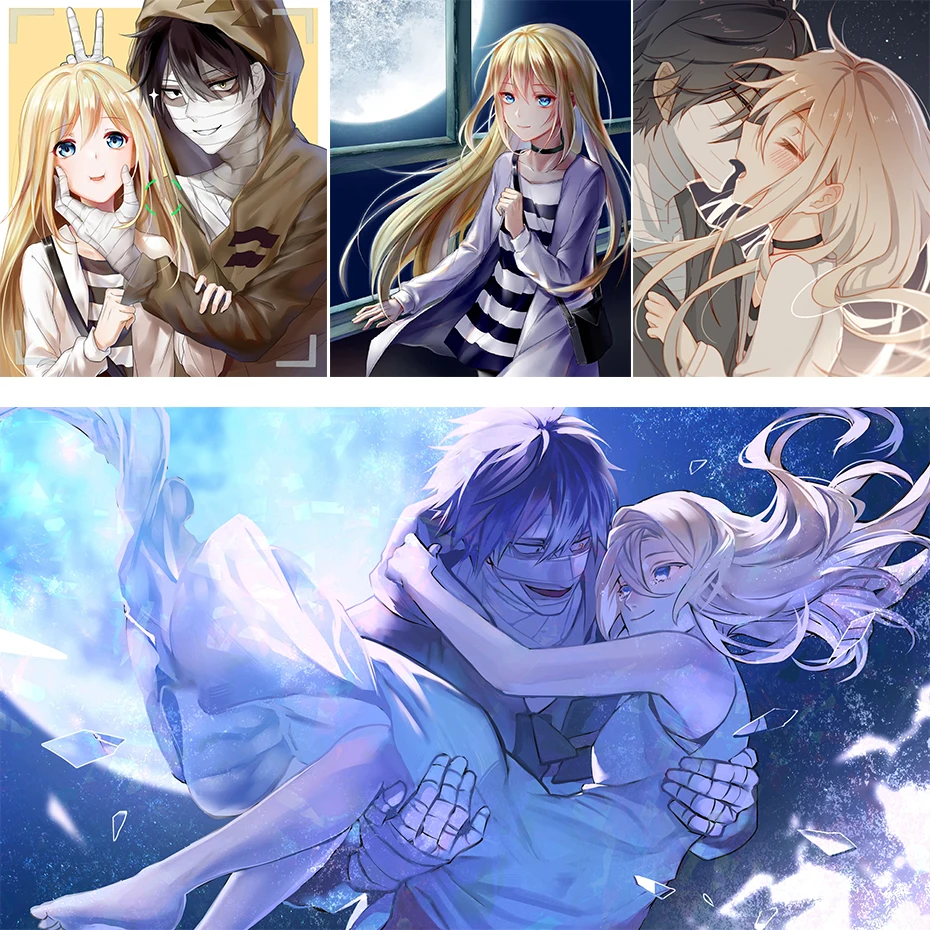 AMTMBS-Satsuriku-no-Tenshi-Angels-Of-Death-Anime-Canvas-Painting-Wall-Picture-Poster-Coated-Wall-Stickers
