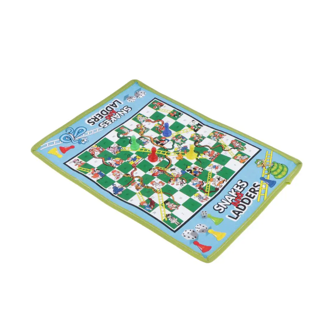 Non-woven Snakes & Ladders Traditional Family Outdoor Game Gift - 38cm*27cm