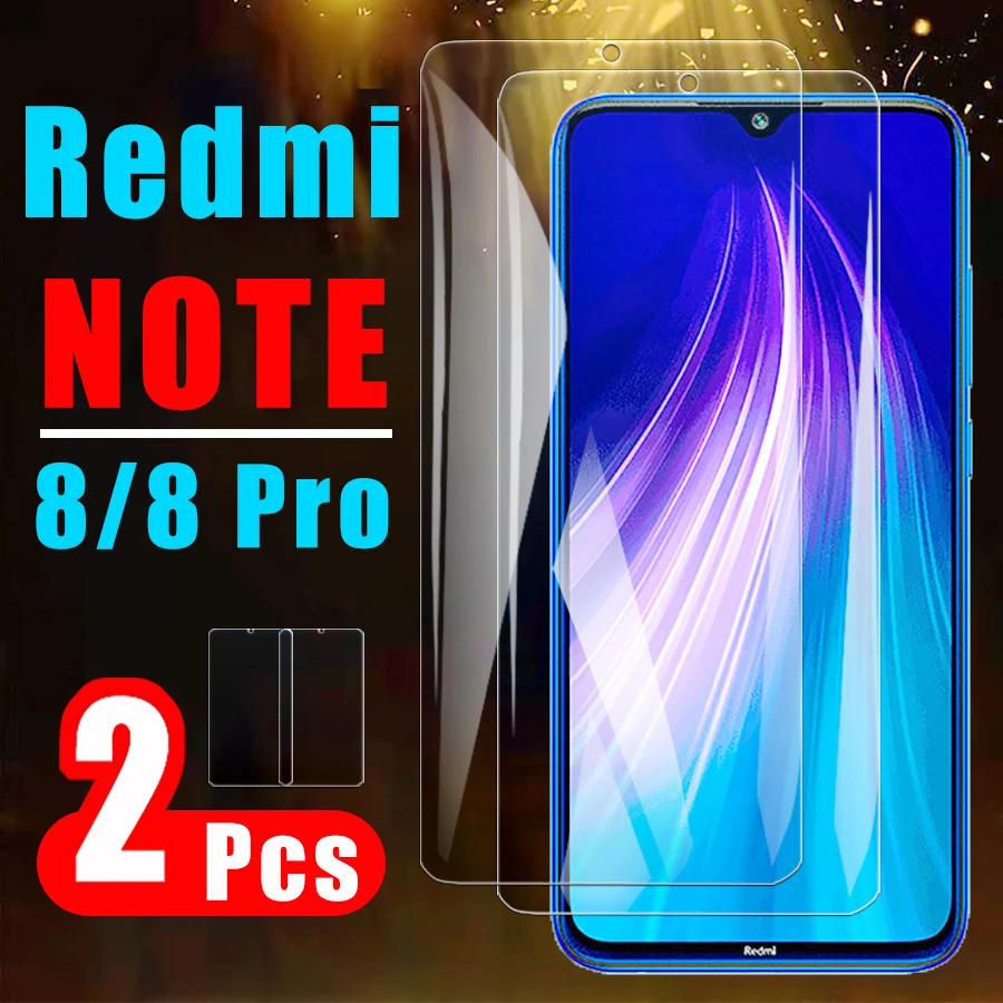 2 шт. Защитное стекло для xiaomi redmi note8 pro/xaomi/remi/Ksiomi Notes/note8pro/8pro/pro8|Защитные стёкла и