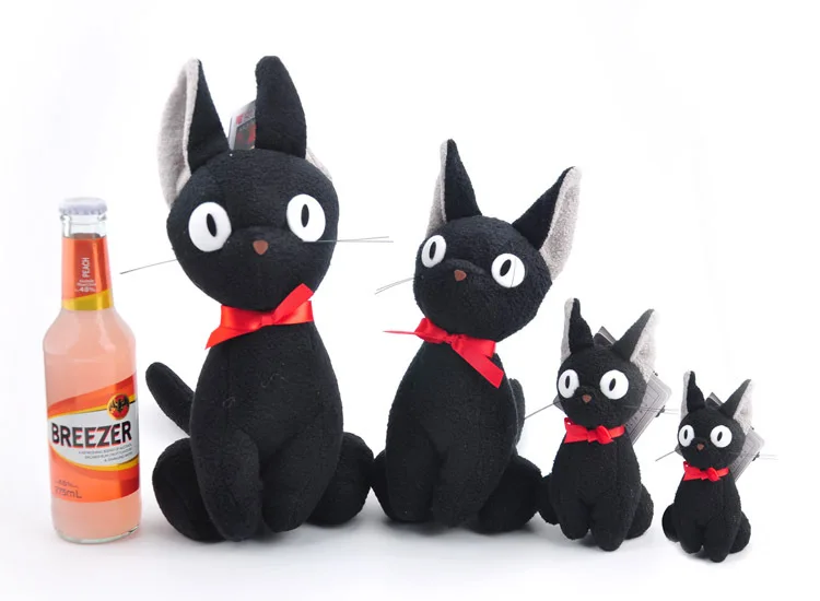 Большой размер Jiji Cat Studio Ghibli Hayao Miyazaki Kiki's Black Jiji Плюшевые игрушки Куклы Kawaii Черный кот Кики мягкие игрушки для детей