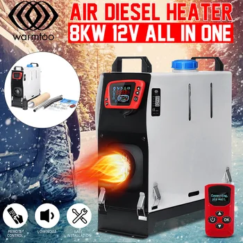 

All-in-One Unit Diesel Air Heater 12V 8KW LCD Display Switch Portable Car Heater For Truck Motorhome Caravan Van Boat Bus
