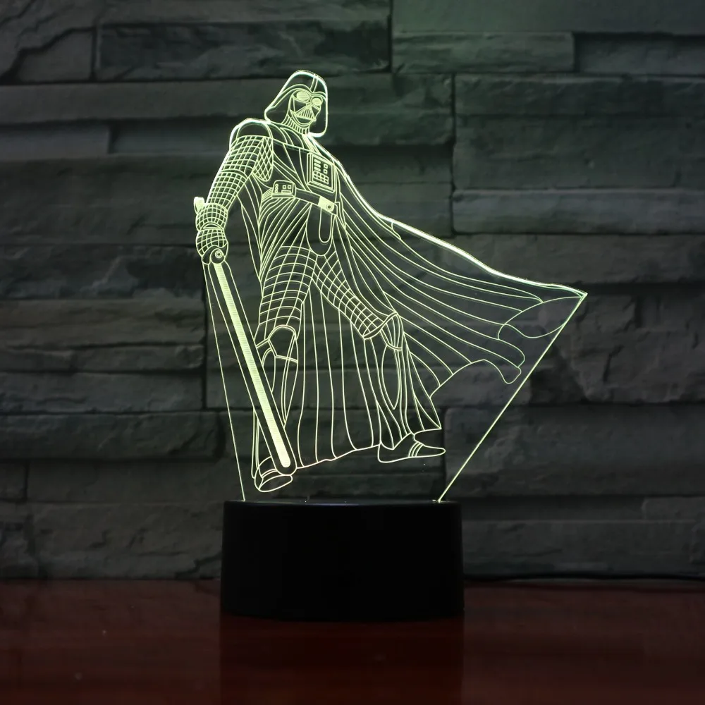 3D Model Table Light Acrylic Night Lamp Anime Figure Hero Touch Remote Control 7 Colors Home Light Kid Gift Bedroom Decor Lamp