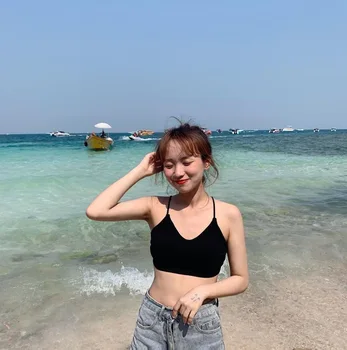 

Popular Brand Spring 2020 New Style Korean-style Beauty Back Underwear Non-Steel Ring Bra Students High School GIRL'S