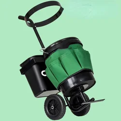 Two Wheels Easy Roll Garden Cart 12L 18L Bucket Fabric Bag Organizer Mobile Tool Storage Caddy