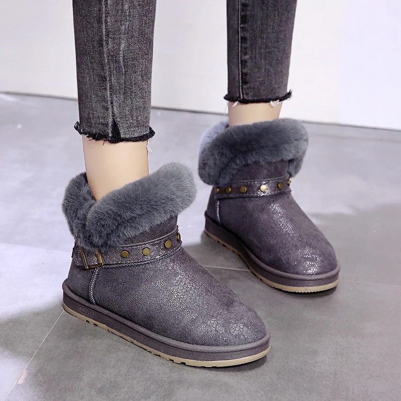 

2019 Winter New Women Snow Boots Plus Plush Keep Warm Ankle Fur Emu Boots Comfortable Non-slip Winter Boots