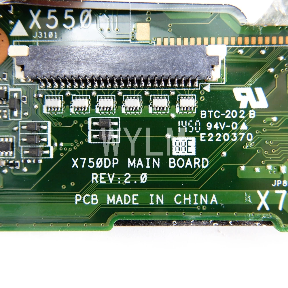 Материнская плата интерфейса X550DP EDP 2G 216 0841009 для ASUS X750DP X550D K550D K550DP ноутбука REV 2 0 100%