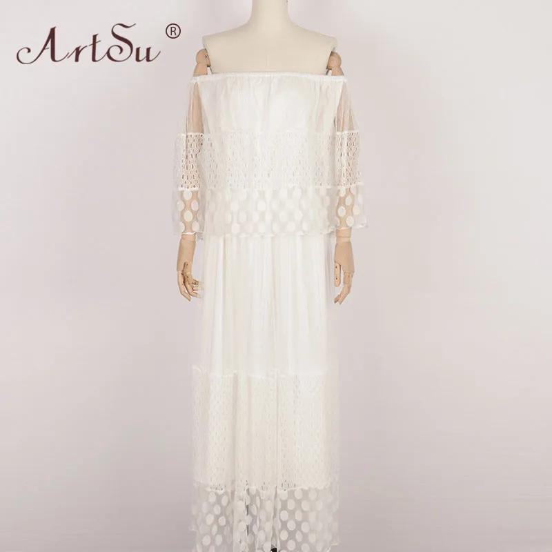 white long hippie dress